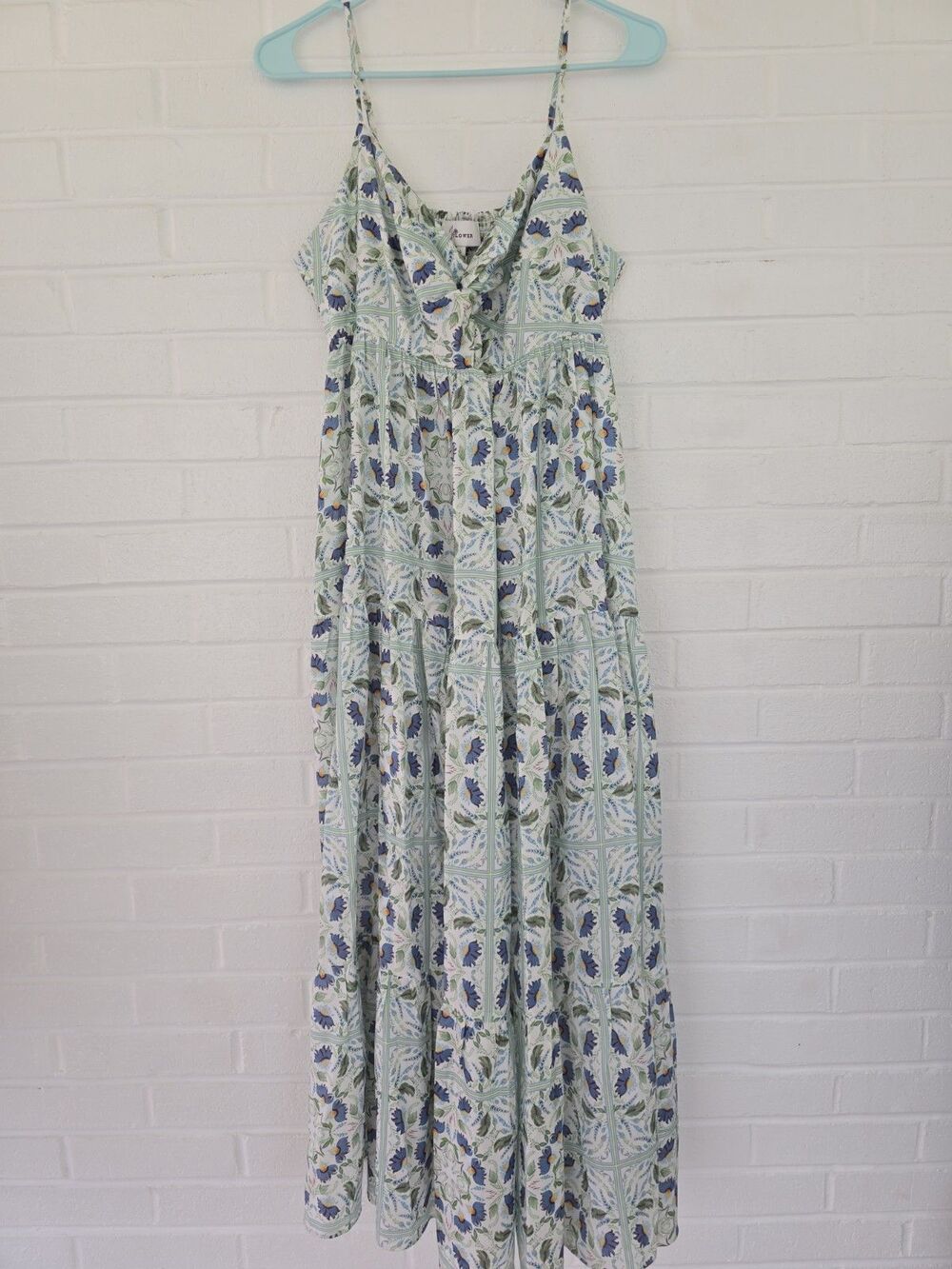 JoFlower Sloan Dress Maxi Women's  Large Green Viscose Sleeveless 198$ Retail